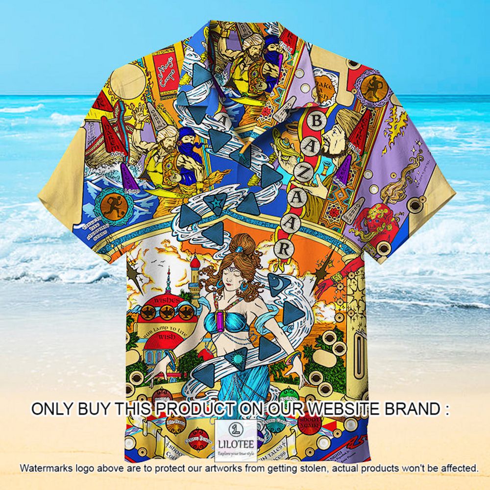 Pinball Art Bazaar Color Short Sleeve Hawaiian Shirt - LIMITED EDITION 13