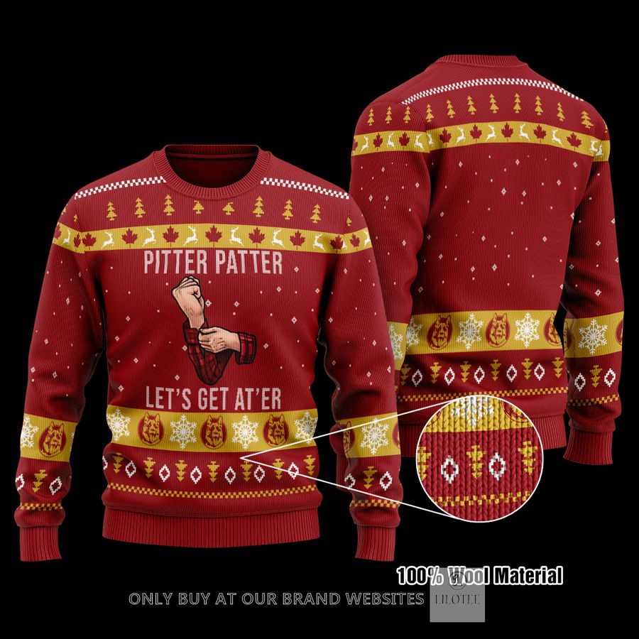 Pitter Patter Lets Get At Er Red Wool Sweater 8