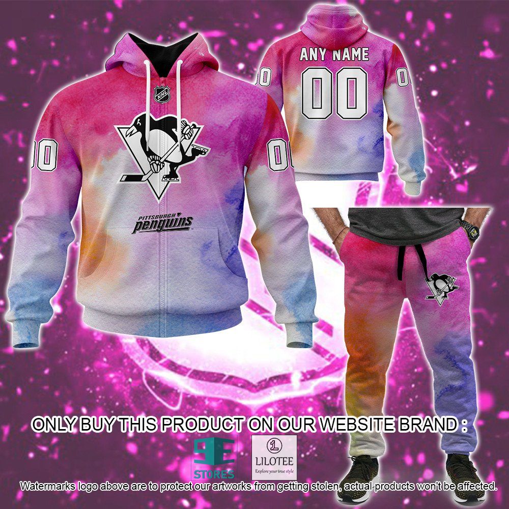 Pittsburgh Penguins Breast Cancer Awareness Month Personalized 3D Hoodie, Shirt - LIMITED EDITION 44