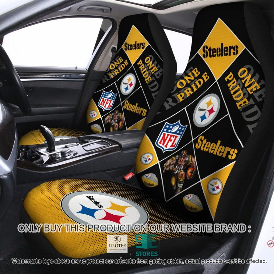 Pittsburgh Steelers One Pride Car Seat Covers 8