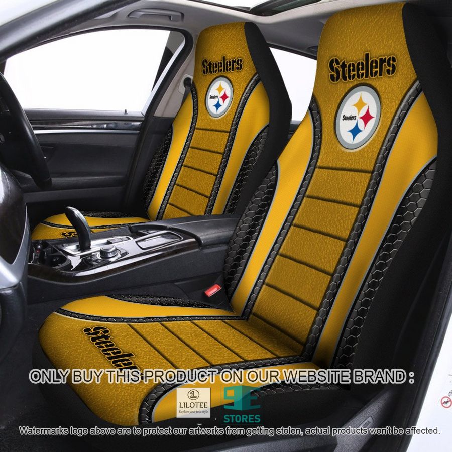Pittsburgh Steelers Yellow Car Seat Covers 9