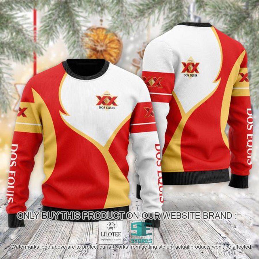 Plain Multicolor Textured Dos Equis Ugly Christmas Sweater - LIMITED EDITION 9