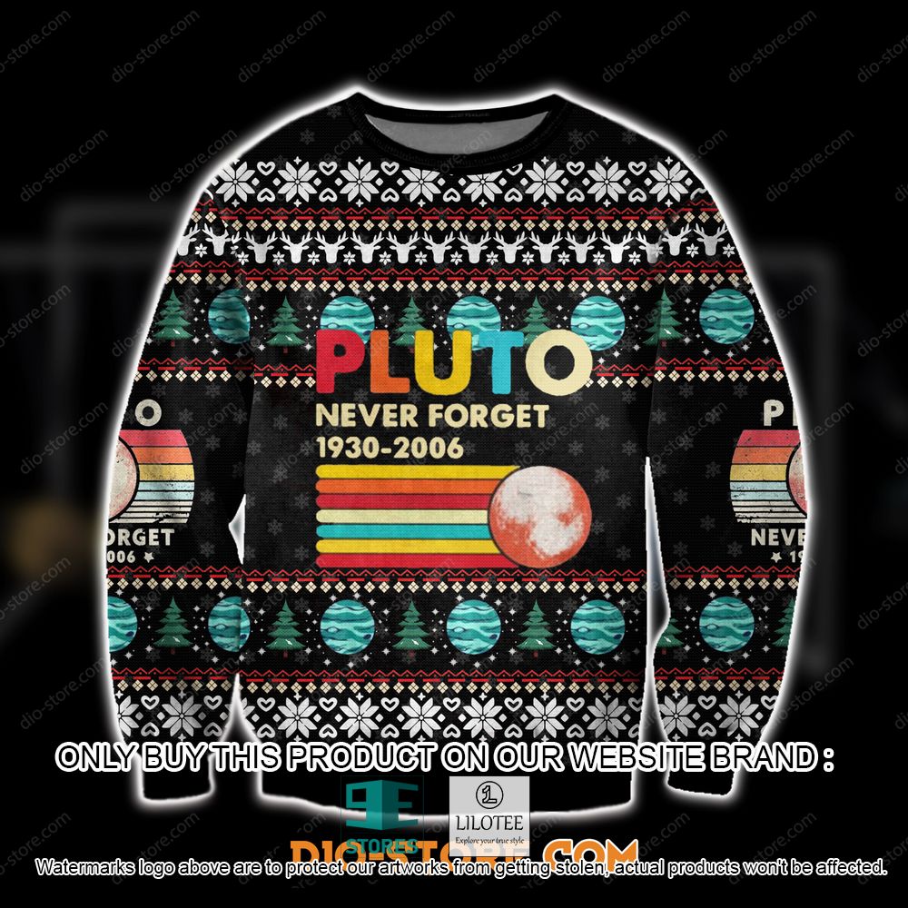 Pluto Never Forget 1930 2006 Ugly Christmas Sweater - LIMITED EDITION 10