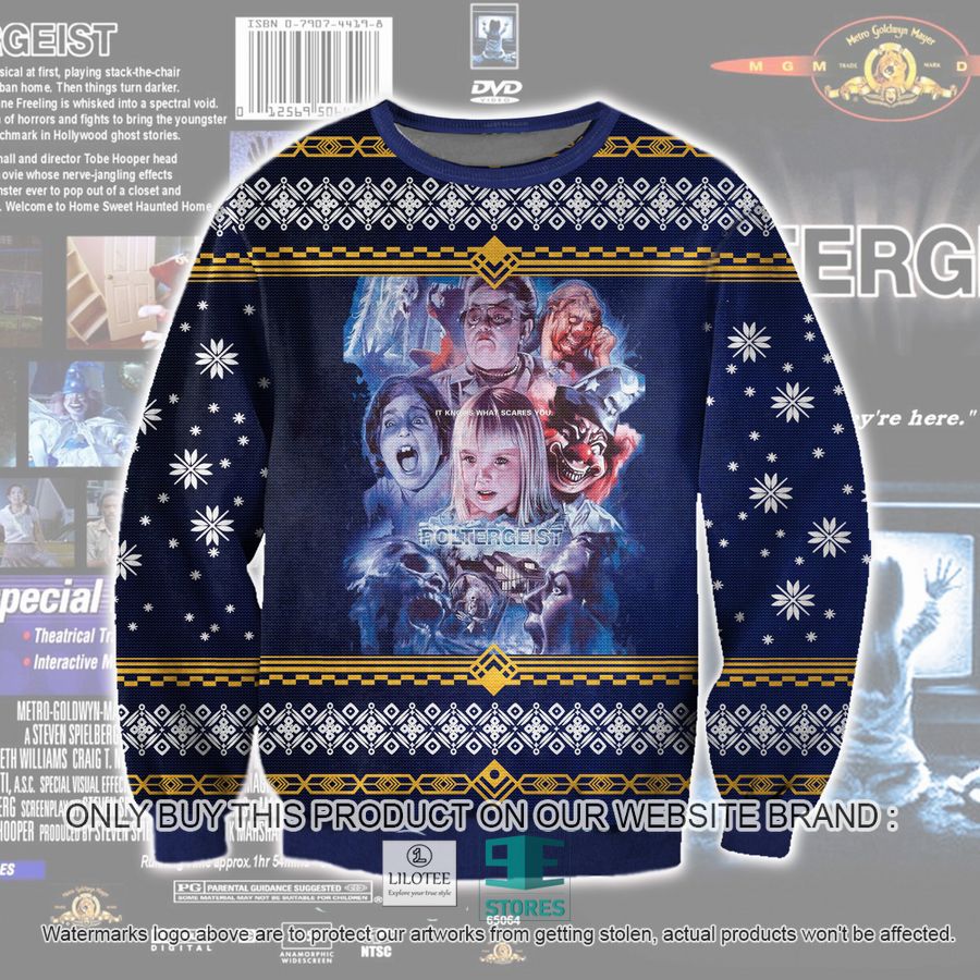 Poltergeist It Knows What Scares You Ugly Christmas Sweater, Sweatshirt 16