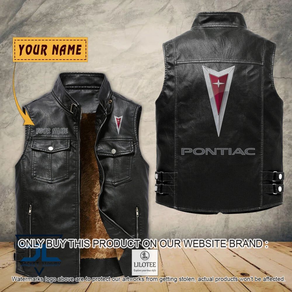 Pontiac Custom Name Sleeveless Velet Vest Jacket - LIMITED EDITION 6