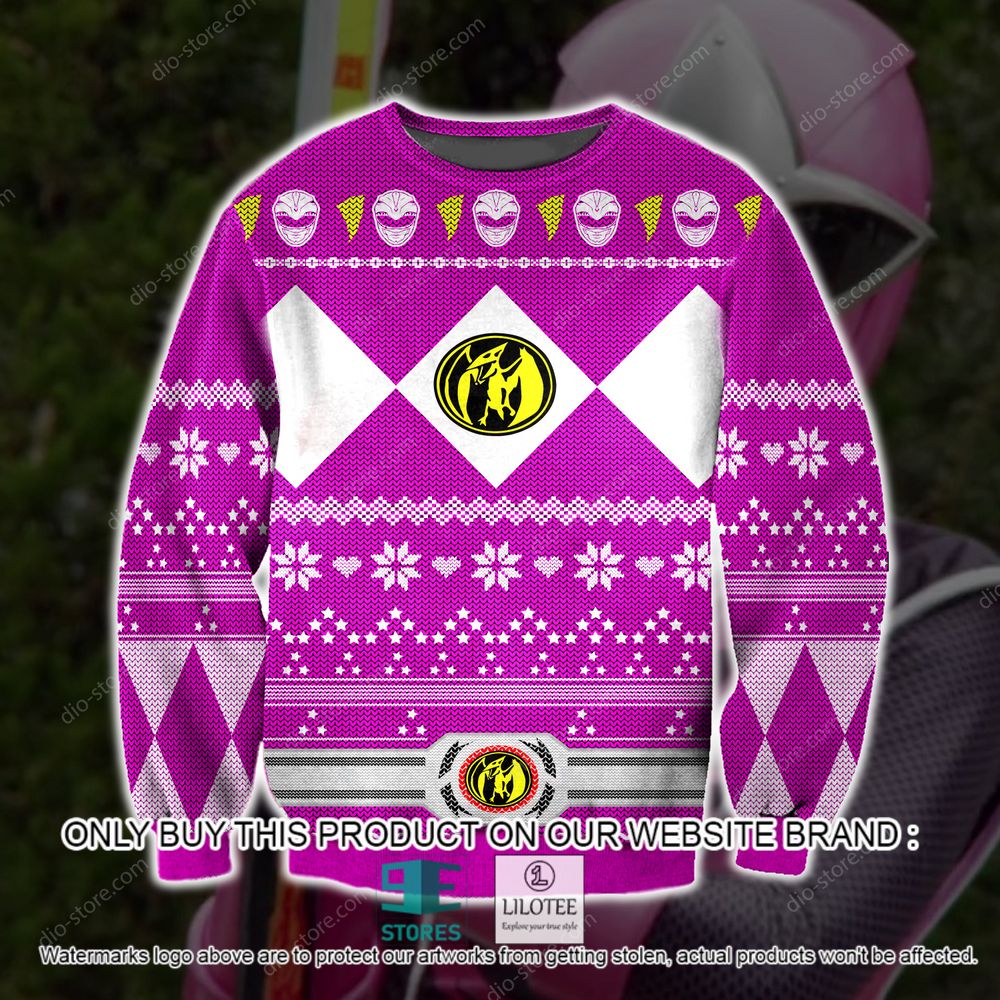 Power Rangers Pink Christmas Ugly Sweater - LIMITED EDITION 21