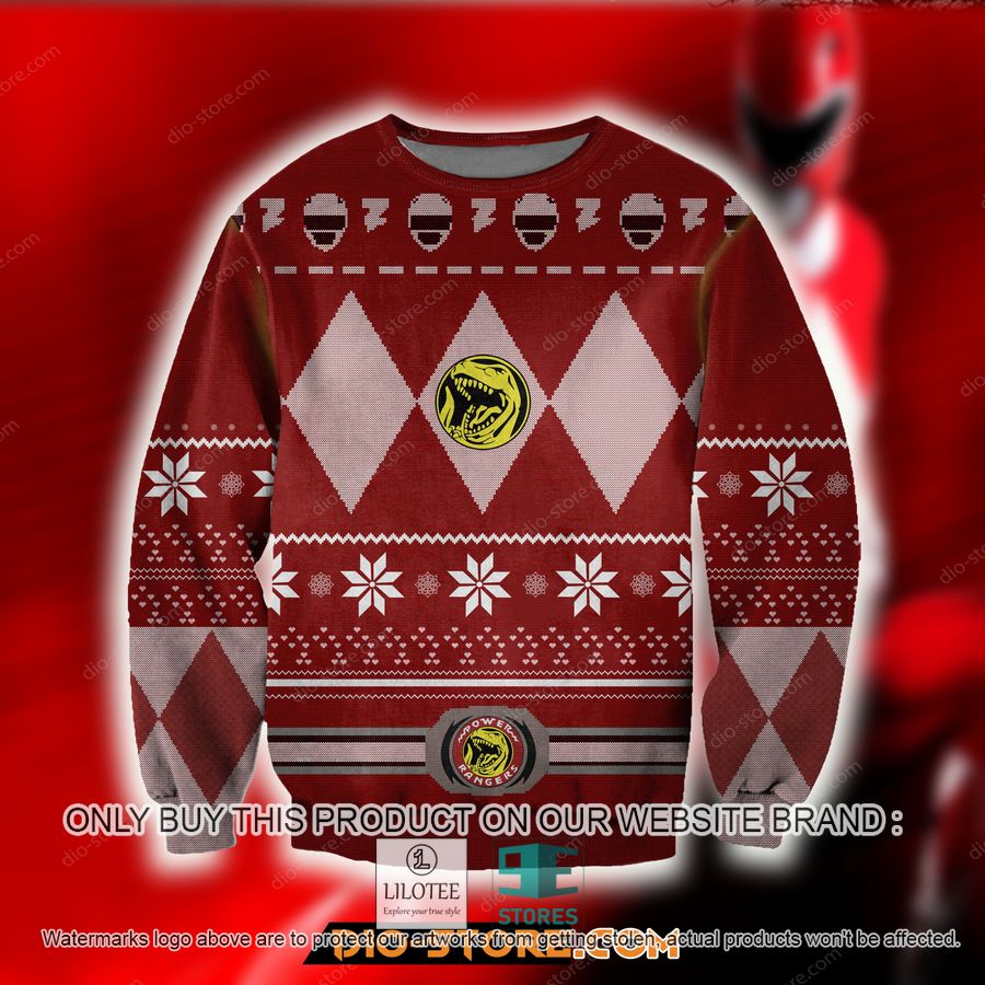 Power Rangers Red Knitted Wool Sweater - LIMITED EDITION 17