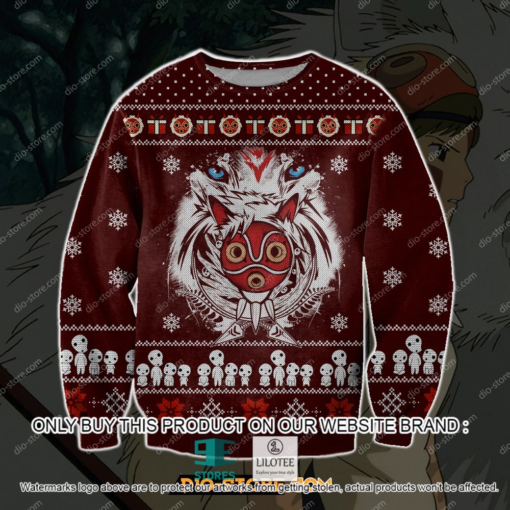 Princess Mononoke Anime Christmas Ugly Sweater - LIMITED EDITION 11