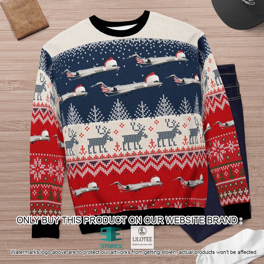 PSA Airlines Bombardier CRJ700 Christmas Wool Sweater - LIMITED EDITION 6 PSA Airlines Bombardier CRJ700 Christmas Wool Sweater - LIMITED EDITION - Image 6