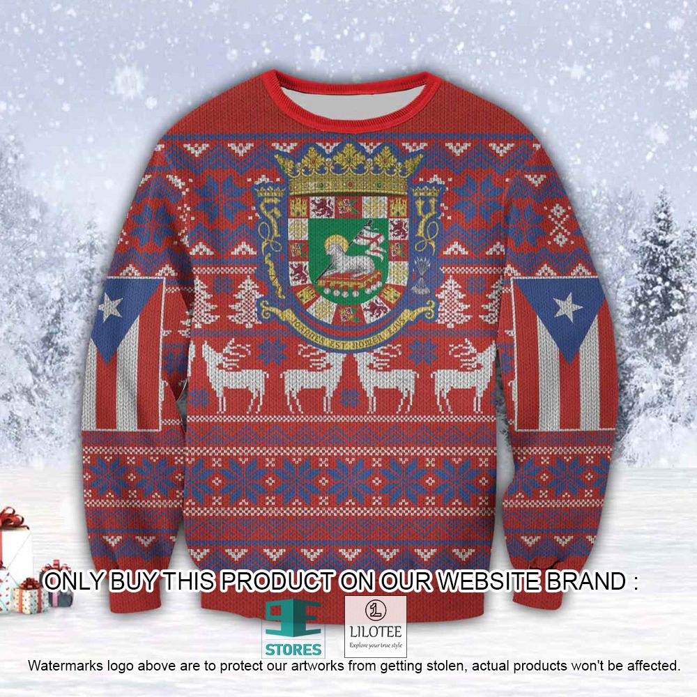 Puerto Rico Pattern Ugly Christmas Sweater - LIMITED EDITION 10