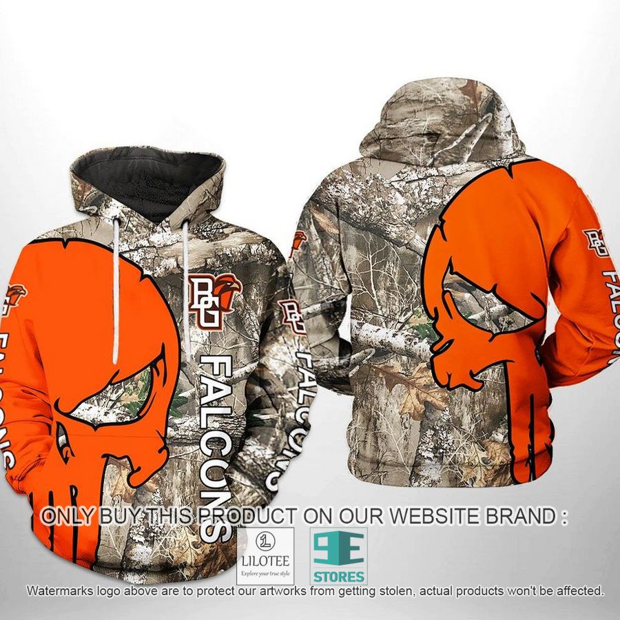 Punisher Skull Bowling Green Falcons NCAA camo Hunting 3D Hoodie, Zip Hoodie - LIMITED EDITION 9