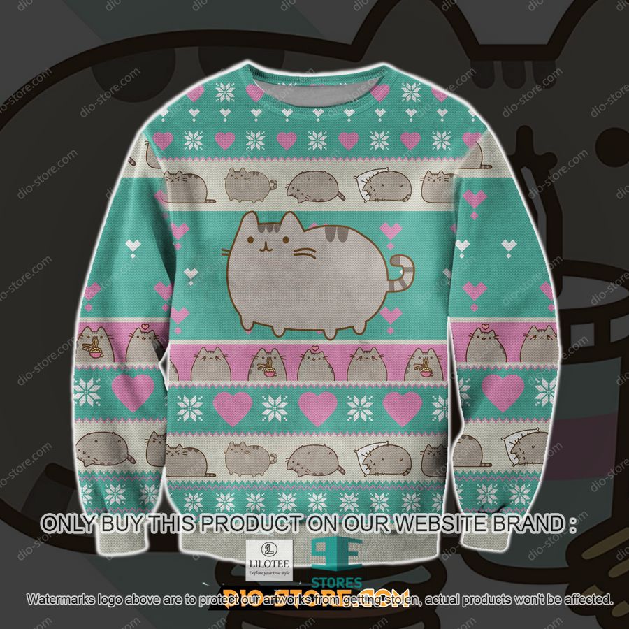 Pusheen Ugly Christmas Sweater, Sweatshirt 8