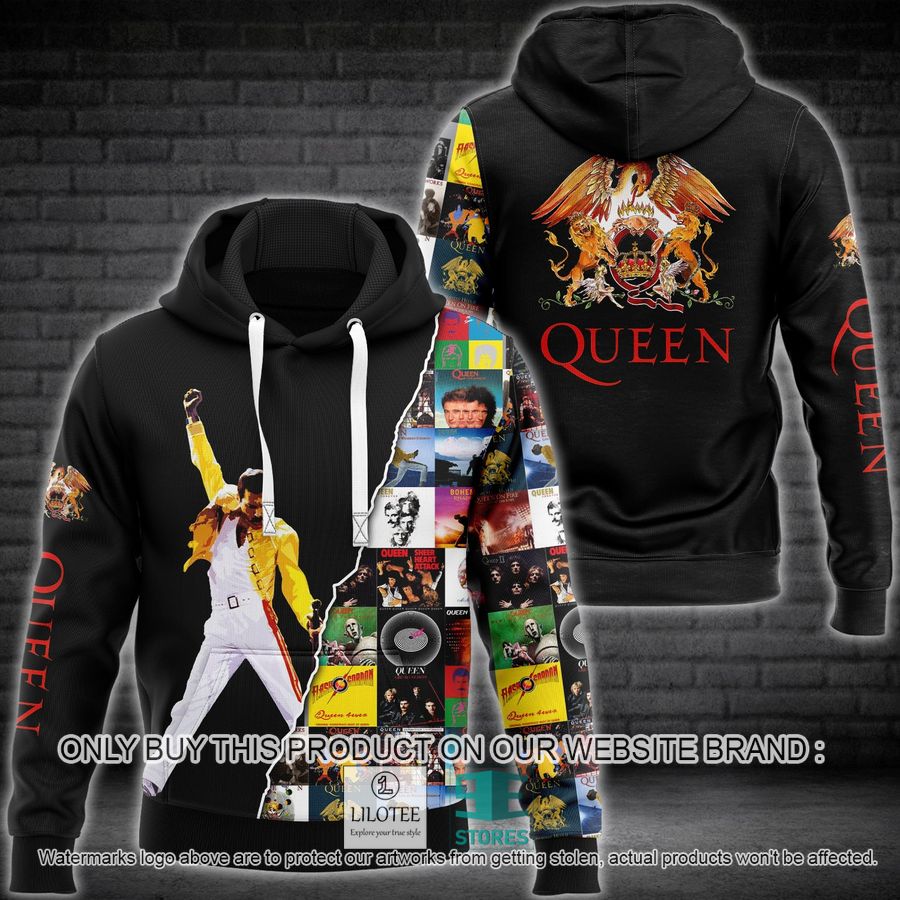 Queen Band Album black 3D Hoodie - LIMITED EDITION 9
