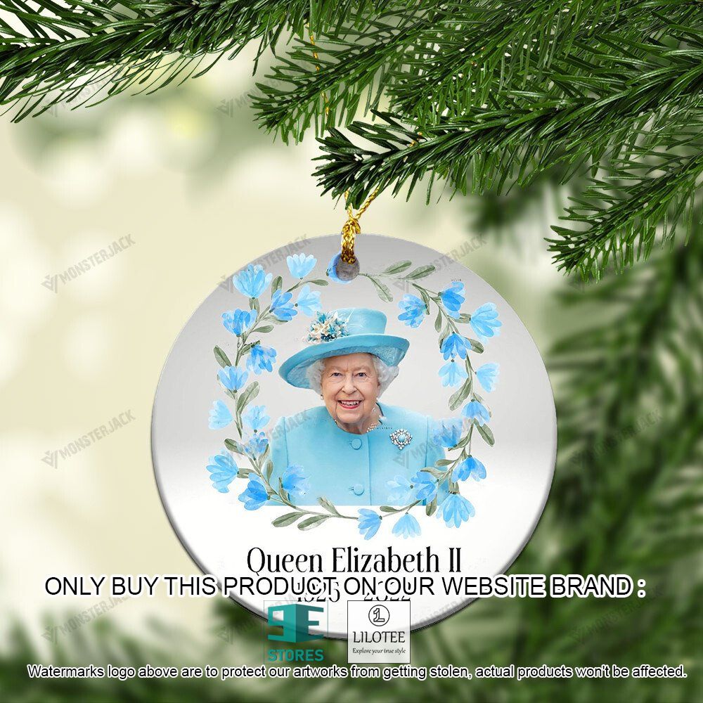 Queen Elizabeth II 1926 2022 Flower Christmas Ornament - LIMITED EDITION 17