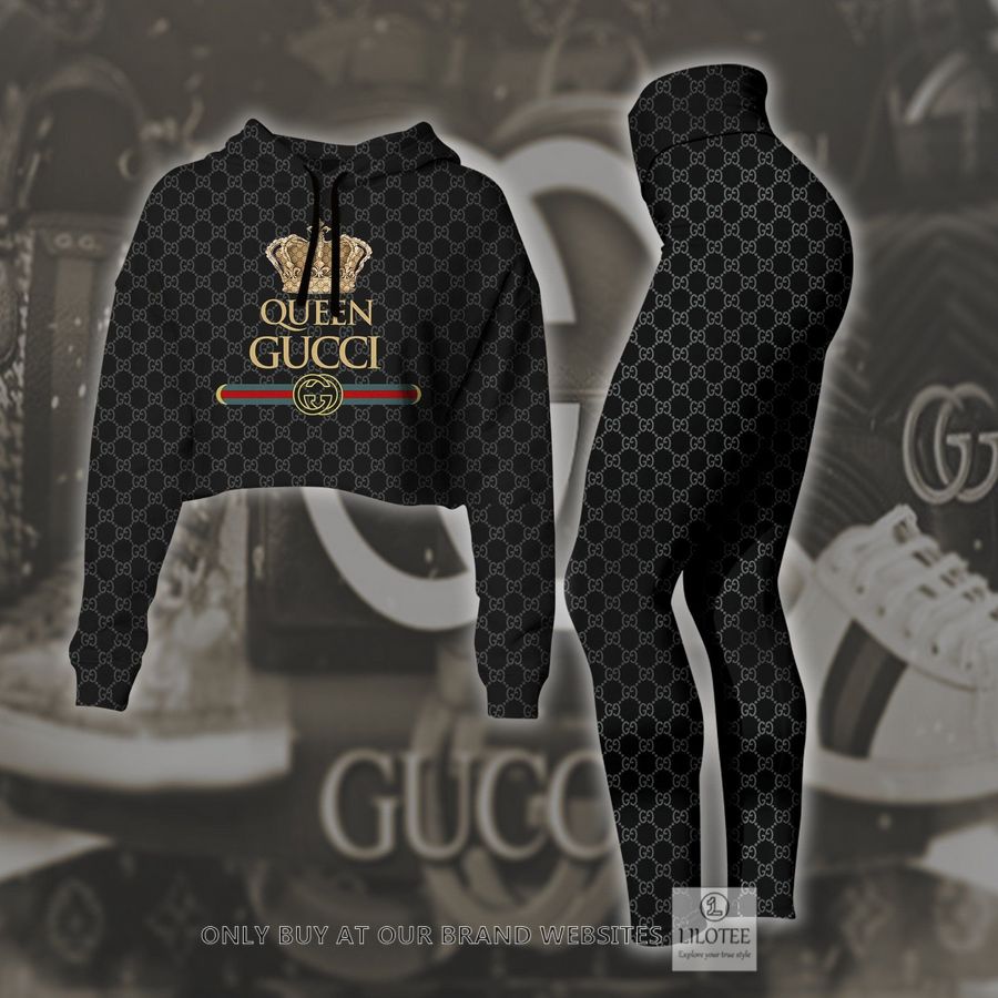 Queen Gucci Black Crop Hoodie vs Legging 2