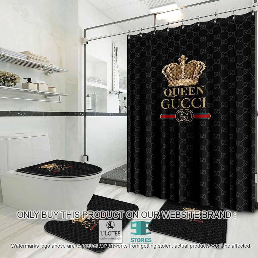 Queen Gucci black Shower Curtain Sets - LIMITED EDITION 9
