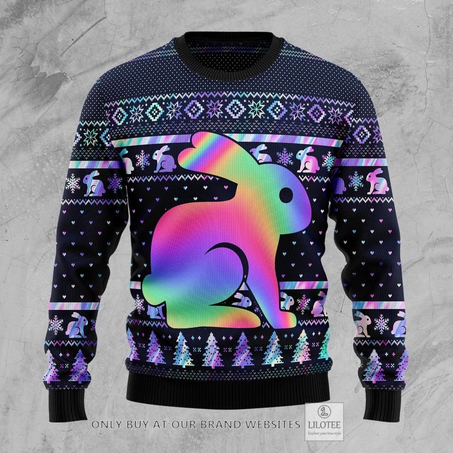 Rabbit Hologram Ugly Christmas Sweater - LIMITED EDITION 25