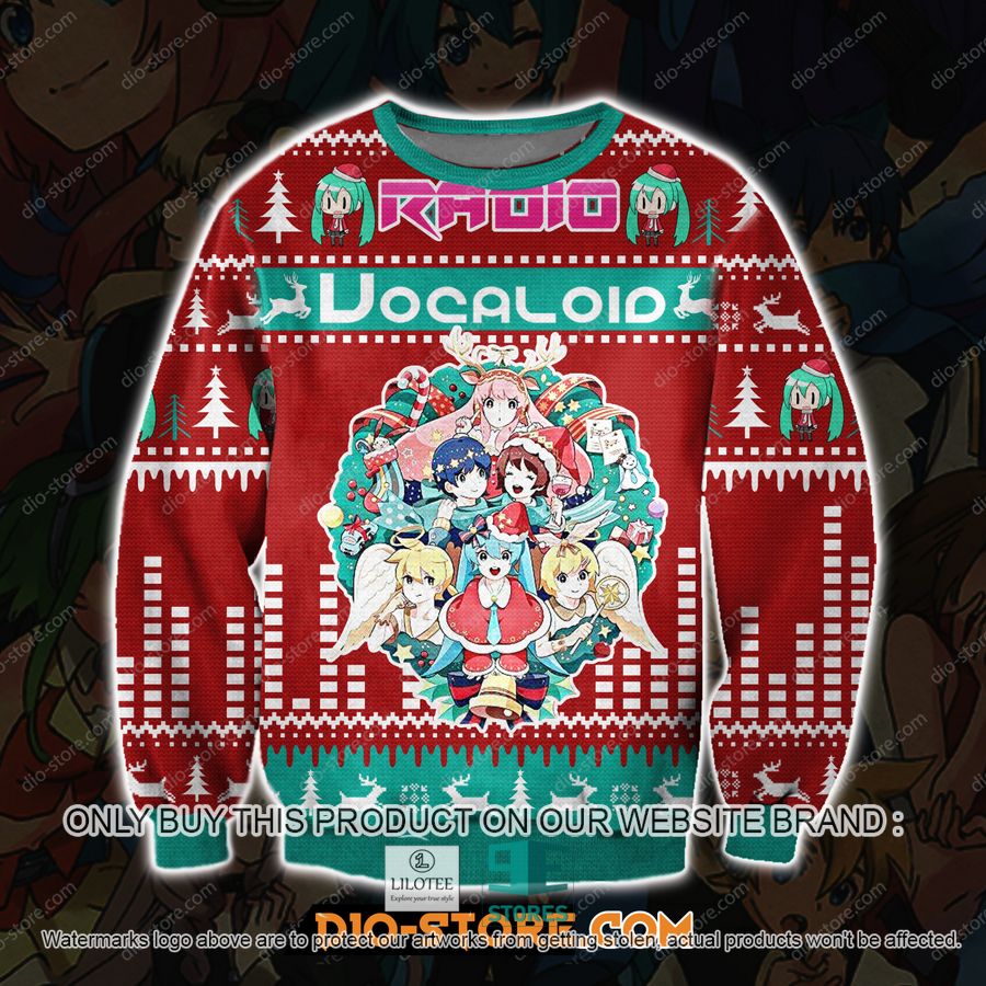Radio Vocaloid Ugly Christmas Sweater, Sweatshirt 8
