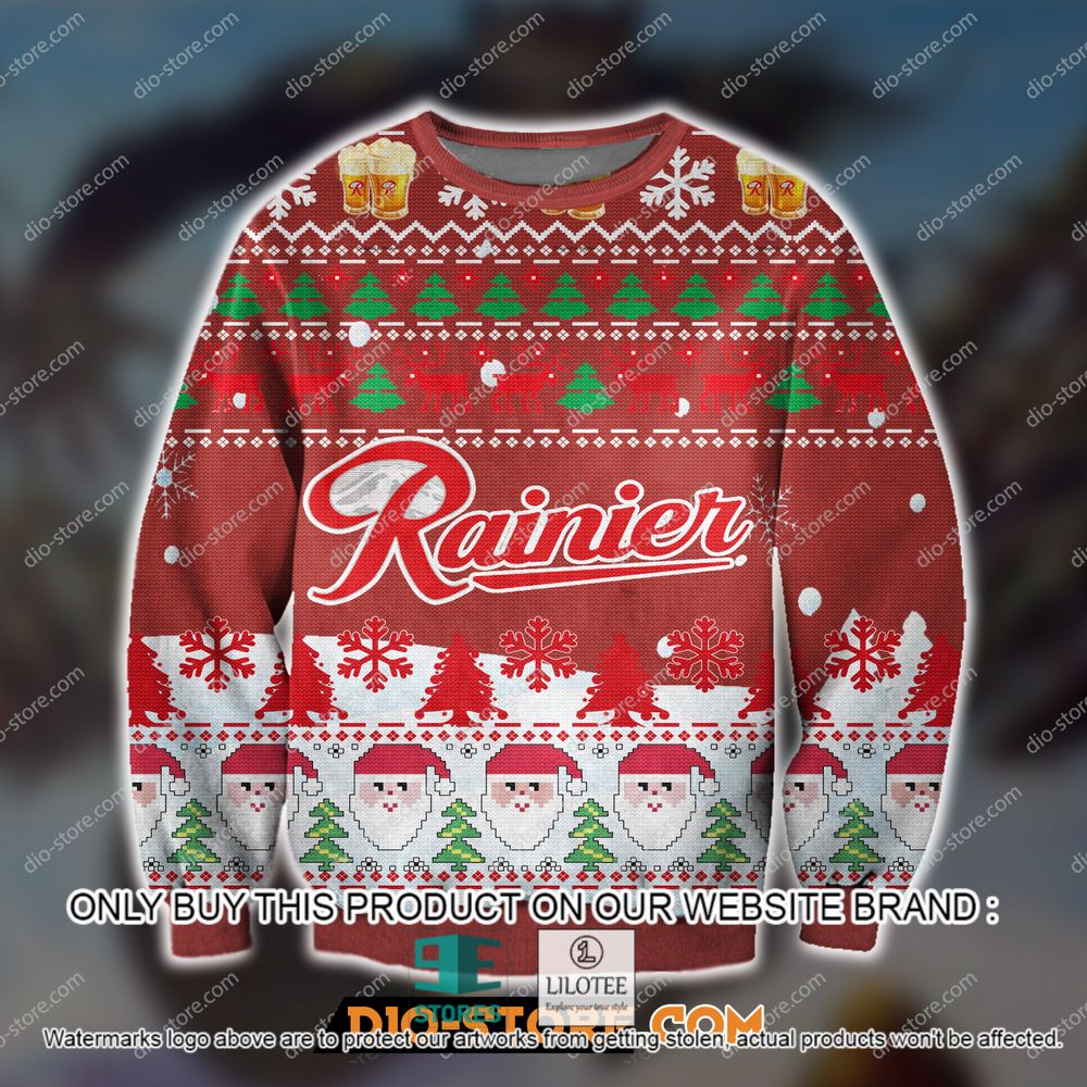 Rainier Beer Santa Christmas Ugly Sweater - LIMITED EDITION 20