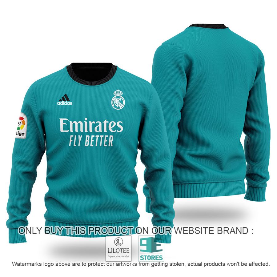 Real Madrid FC La Liga Emirates Fly Better cyan Sweater - LIMITED EDITION 12