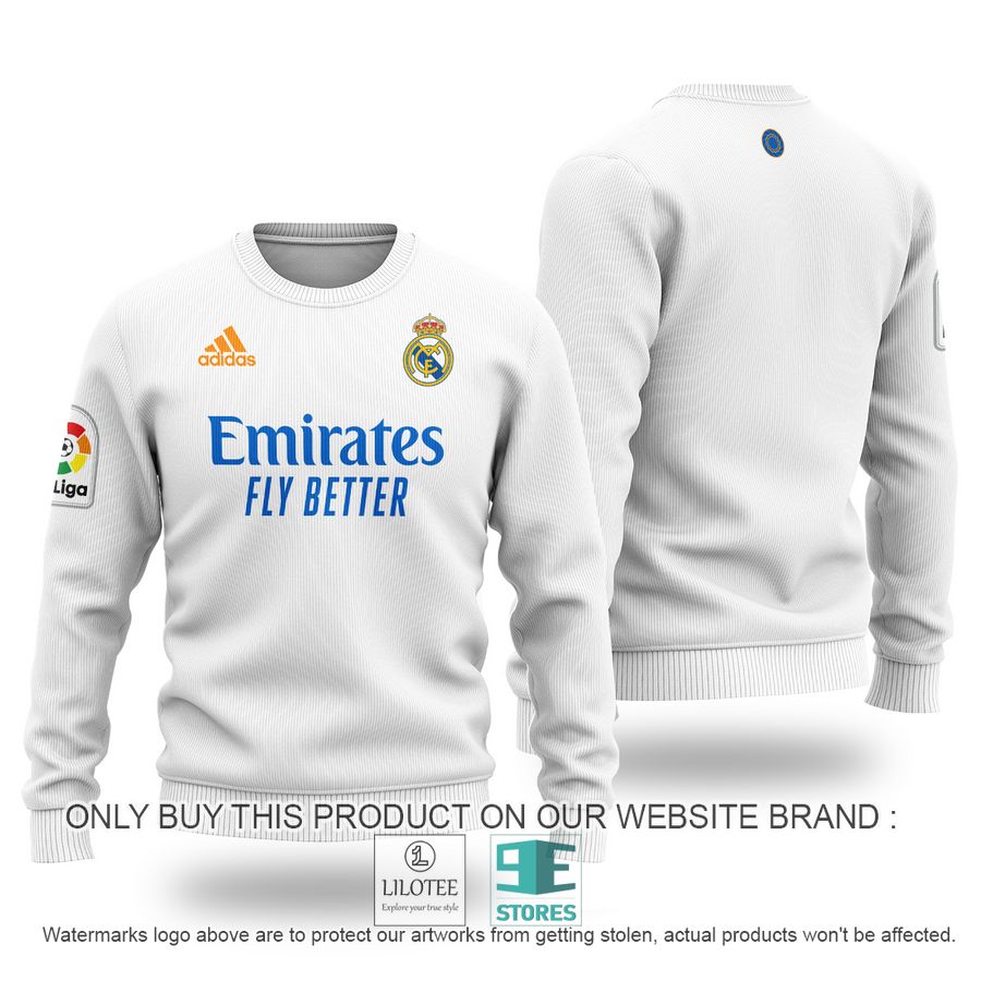Real Madrid FC La Liga Emirates Fly Better white Sweater - LIMITED EDITION 13