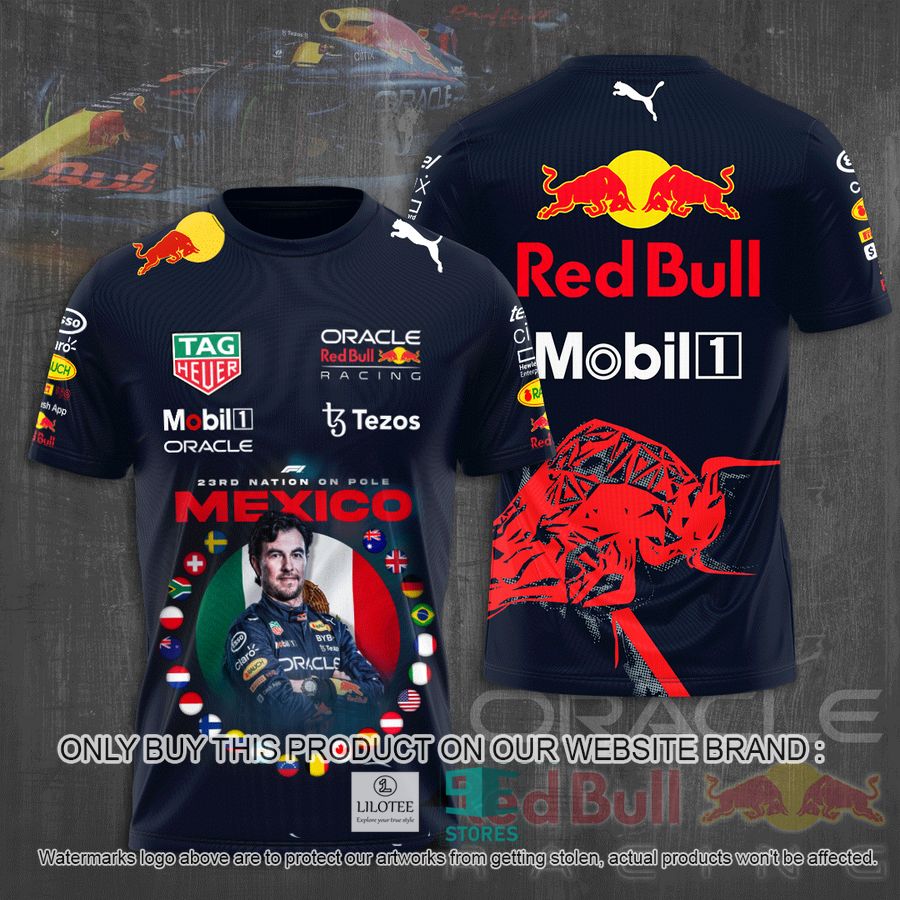 Red Bull Racing Mexico Tezos Navy 3D T-Shirt 9