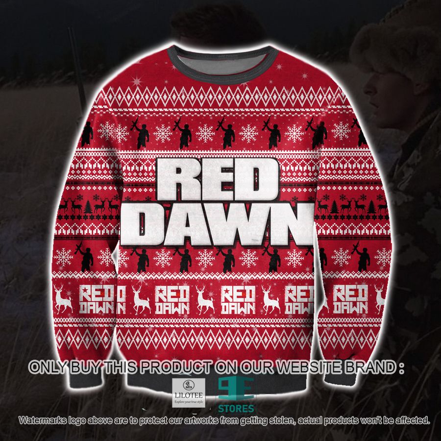 Red Dawn Ugly Christmas Sweater, Sweatshirt 17