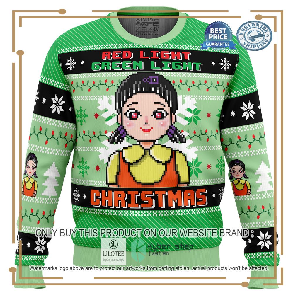 Red & Green Light Squid Game Ugly Christmas Sweater - LIMITED EDITION 10
