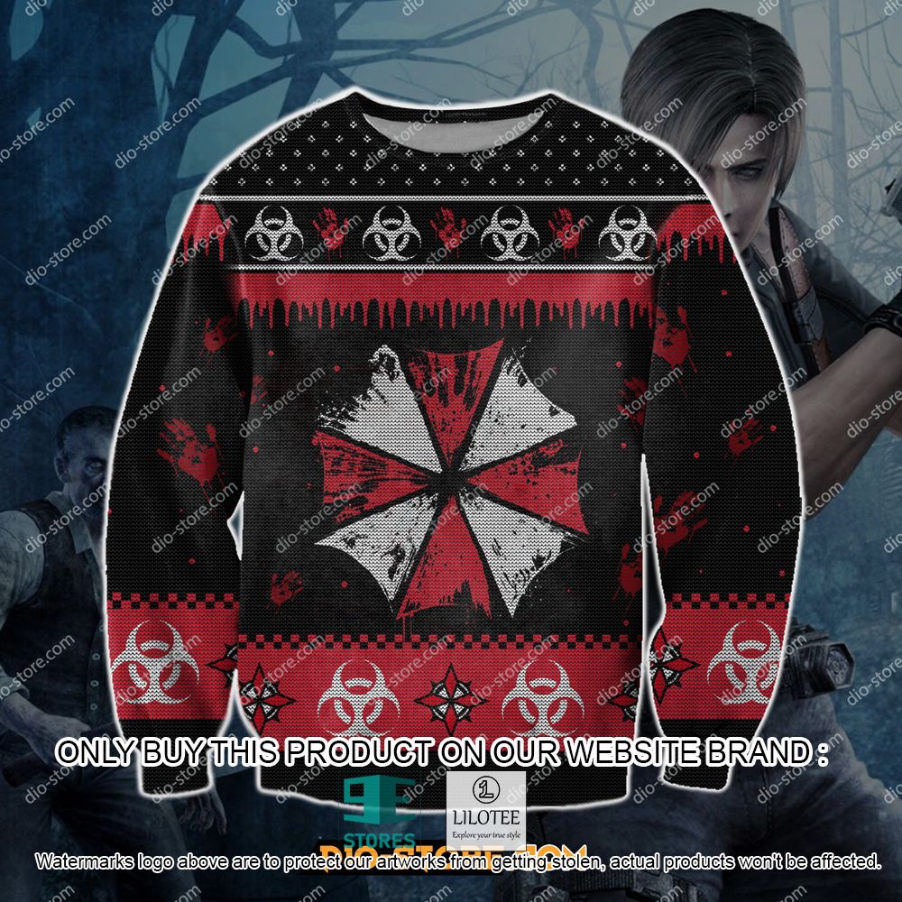 Resident Evil Pattern Ugly Christmas Sweater - LIMITED EDITION 11