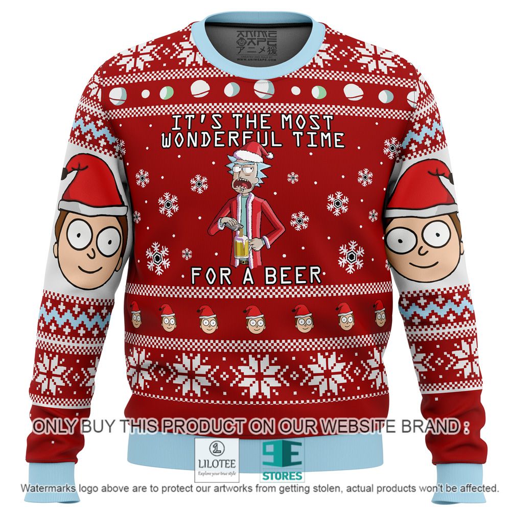 Rick and Morty, it's the Most Wonderful Time for a Beer Christmas Sweater - LIMITED EDITION 10