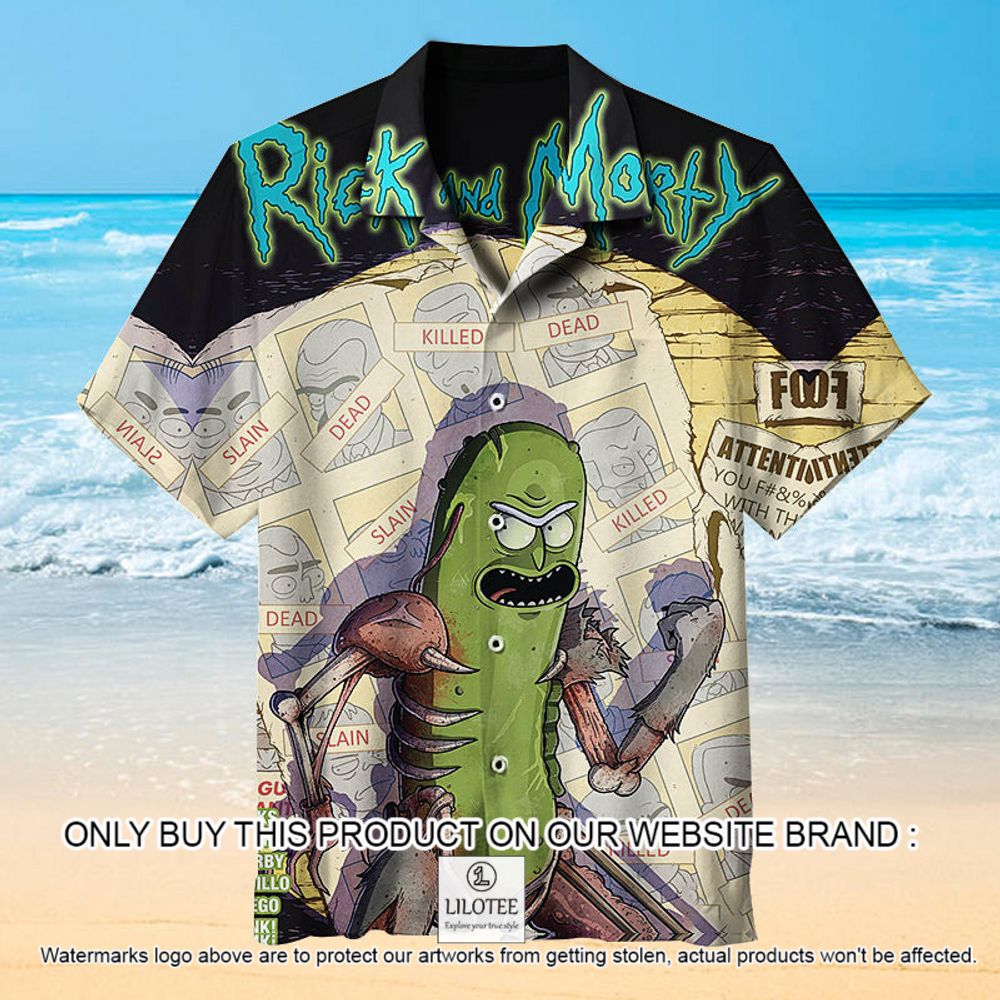 Rick and Morty Monster Cartoon Short Sleeve Hawaiian Shirt - LIMITED EDITION 13