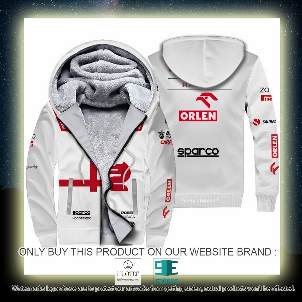 Alternative view of Robert Kubica Racing Formula 1 2022 Orlen 3D Fleece Hoodie - LIMITED EDITION