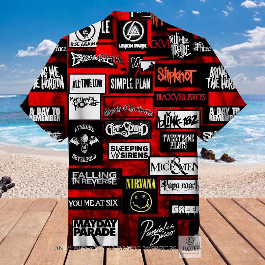 Rock Band Collage red Hawaiian Shirt - LIMITED EDITION 9