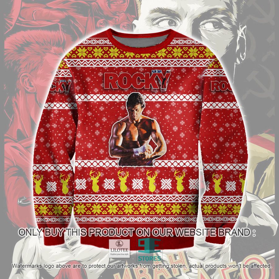Rocky Iv Ugly Christmas Sweater, Sweatshirt 16