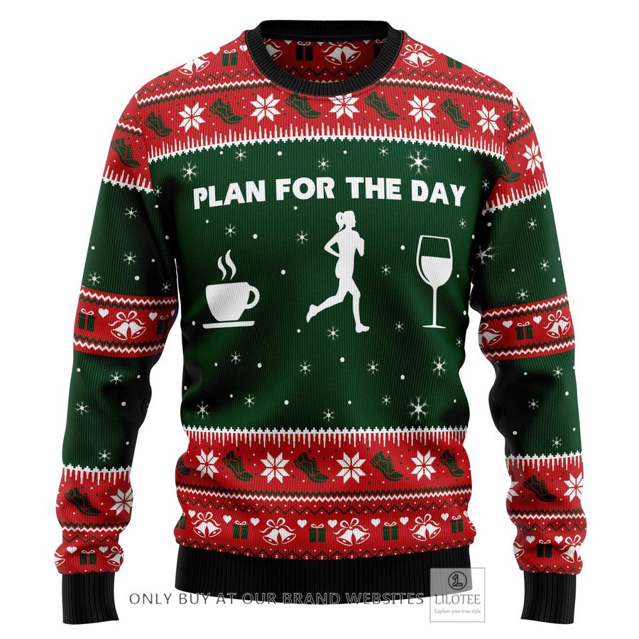 Running Plan For The Day Ugly Christmas Sweater - LIMITED EDITION 33