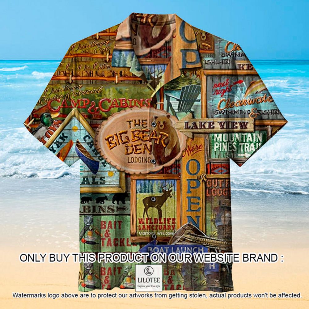 Rustic Lodge Rustic Signs Color Short Sleeve Hawaiian Shirt - LIMITED EDITION 13