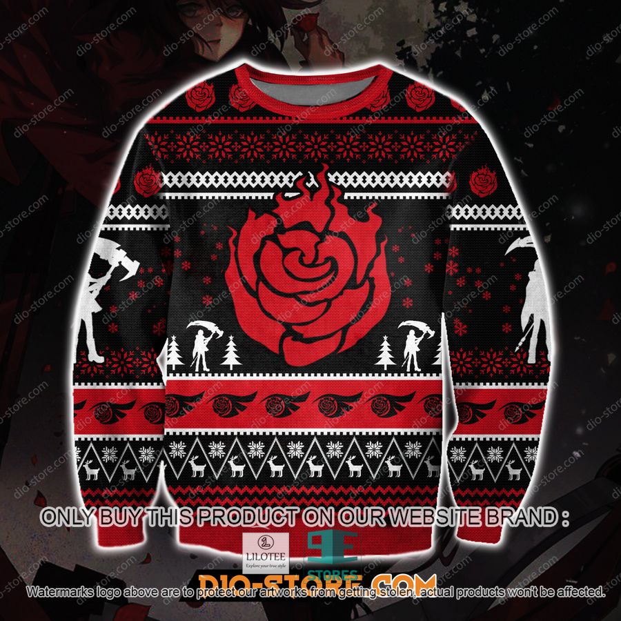 Rwby Ruby Rose Ugly Christmas Sweater, Sweatshirt 16