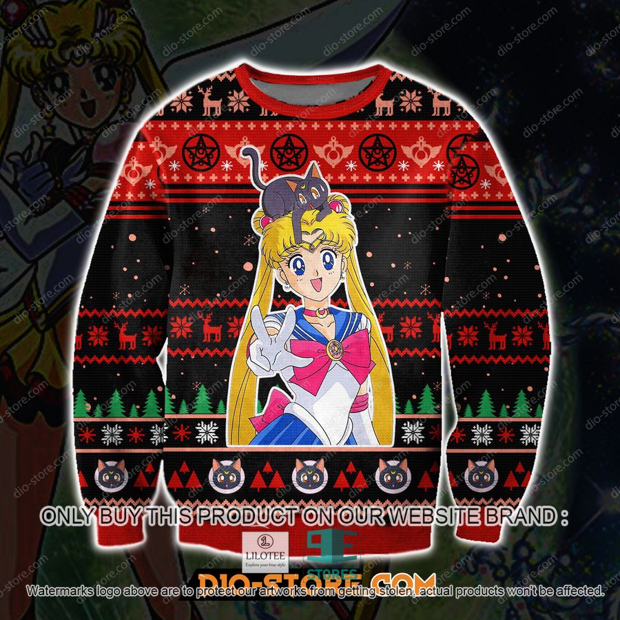 Sailor Moon Ugly Christmas Sweater, Sweatshirt 17