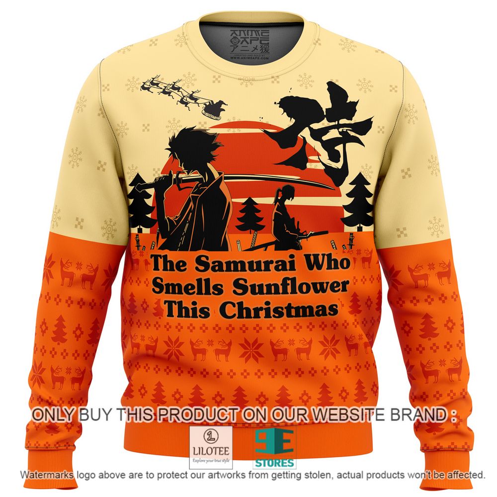 Samurai Champloo The Samurai Who Smells Sunflower This Christmas Christmas Sweater - LIMITED EDITION 11