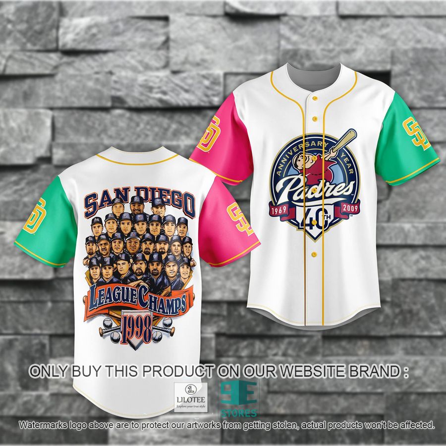 San Diego Padres League Champs 1998 Baseball Jersey 6