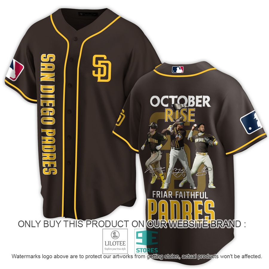 San Diego Padres October Rise Friar Faithful Paders Baseball Jersey - LIMITED EDITION 7