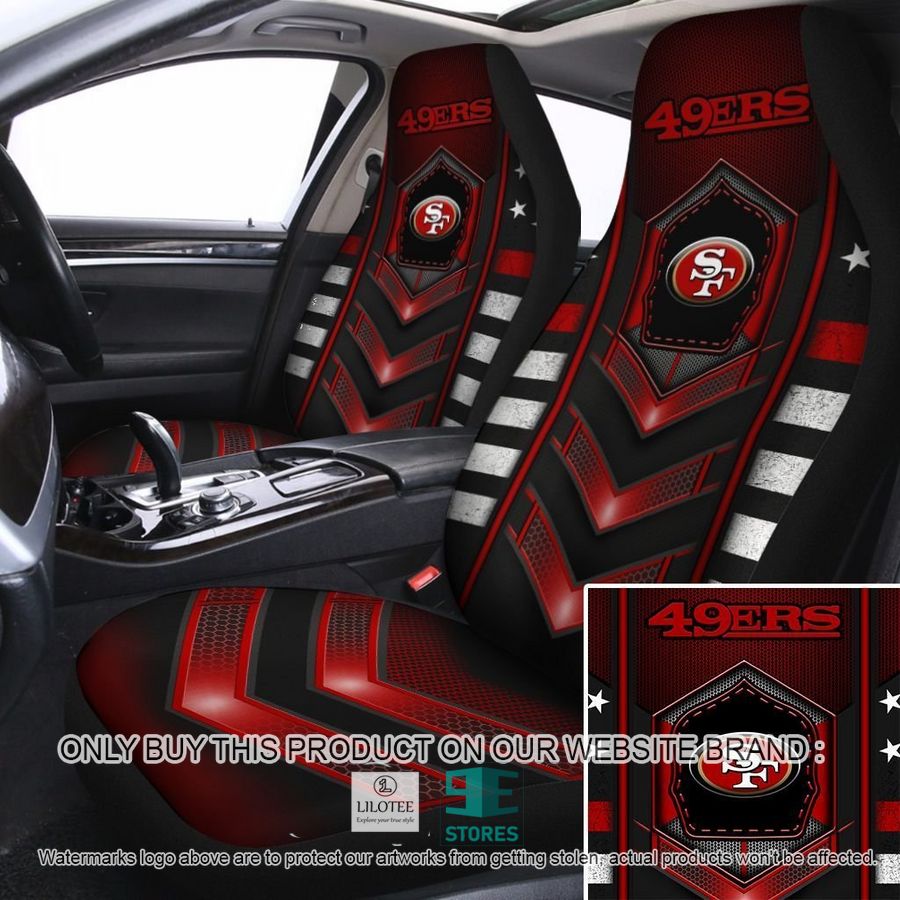 San Francisco 49ers Dark Red Car Seat Covers 8