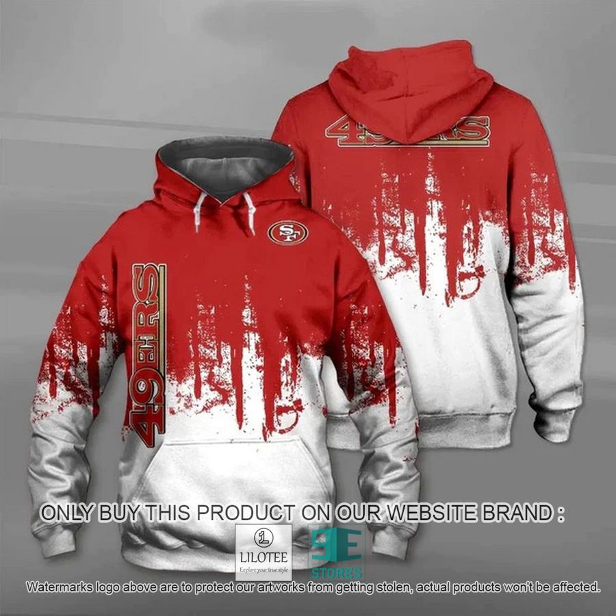 San Francisco 49ers Graffiti white red 3D Hoodie, Zip Hoodie - LIMITED EDITION 8