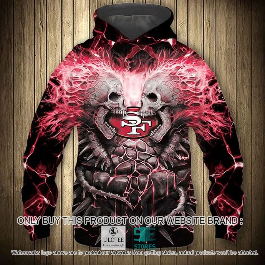 San Francisco 49ers Skull Halloween 3D Hoodie, Zip Hoodie - LIMITED EDITION 8