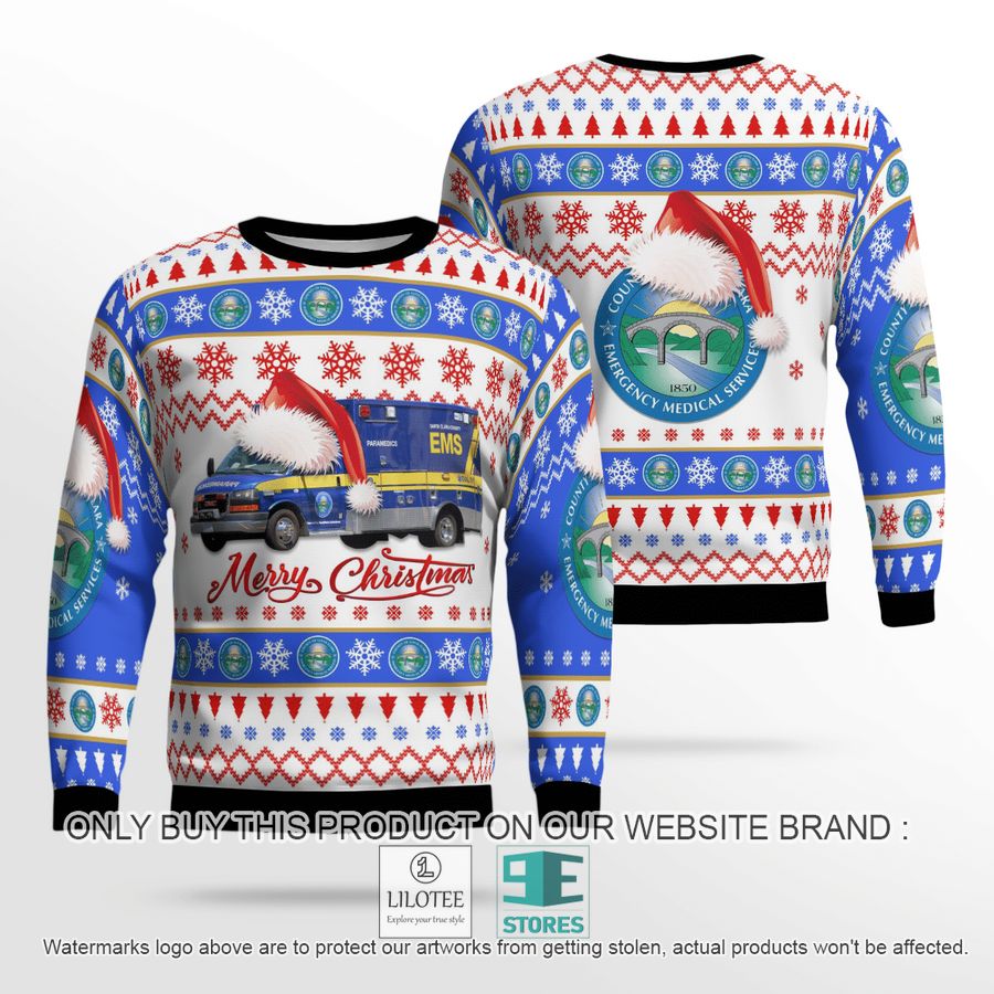 San Jose California Santa Clara County EMS Christmas Sweater - LIMITED EDITION 18