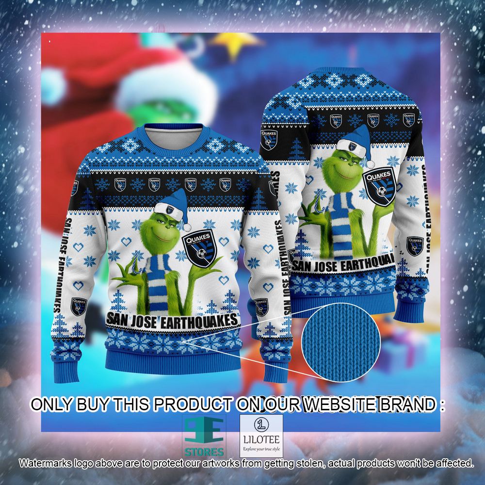 San Jose Earthquakes The Grinch Christmas Ugly Sweater - LIMITED EDITION 11