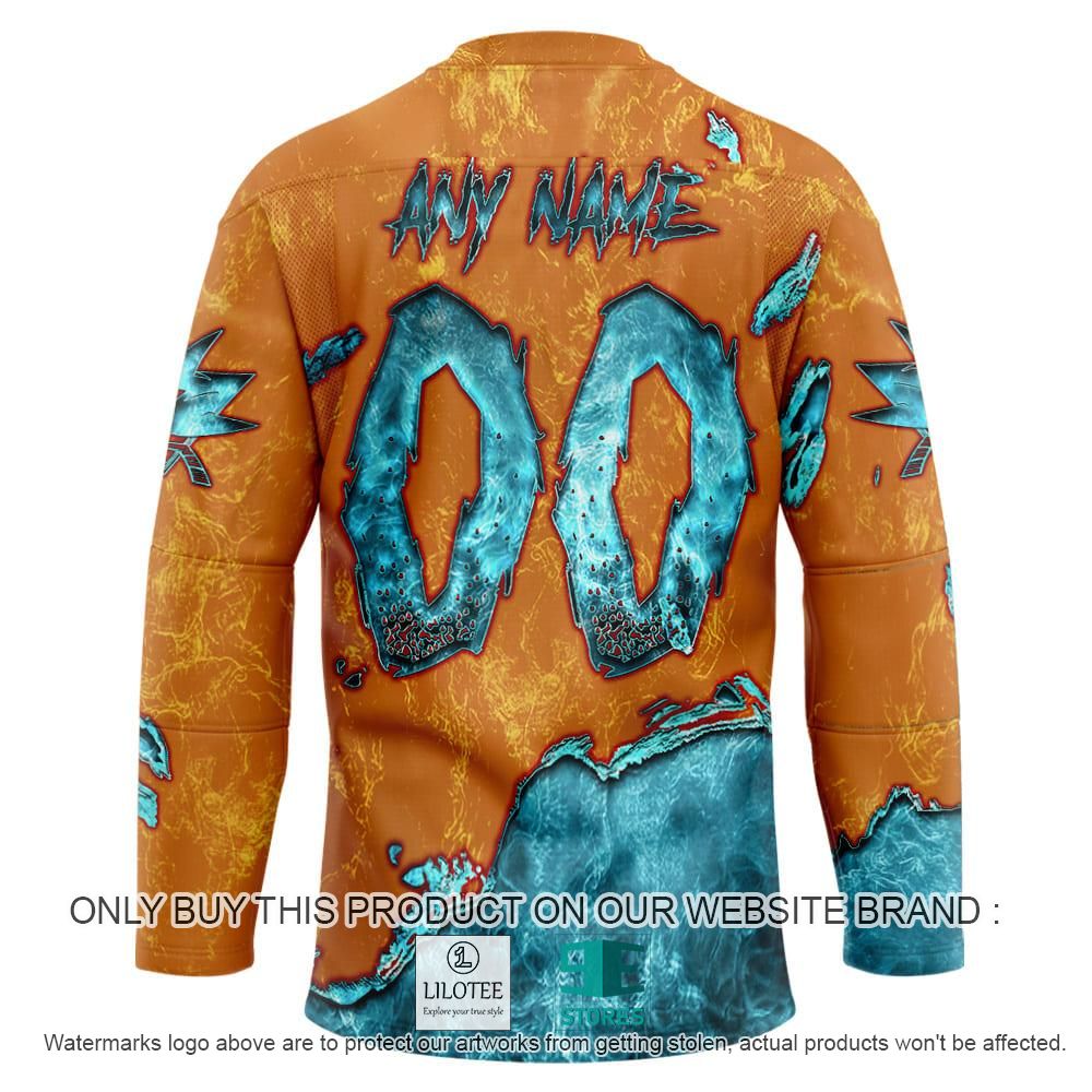Alternative view of San Jose Sharks Blood Personalized Hockey Jersey Shirt - LIMITED EDITION