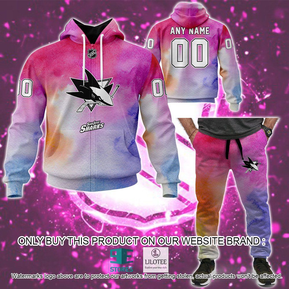 San Jose Sharks Breast Cancer Awareness Month Personalized 3D Hoodie, Shirt - LIMITED EDITION 44