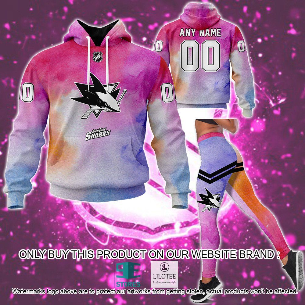 San Jose Sharks Breast Cancer Awareness Month Personalized Hoodie, Legging - LIMITED EDITION 13