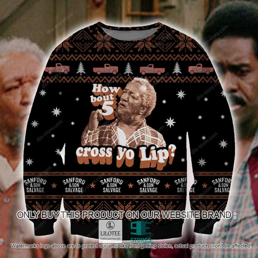 Sanford And Son Salvage How Bout 5 Cross Yo Lip Knitted Wool Sweater - LIMITED EDITION 8